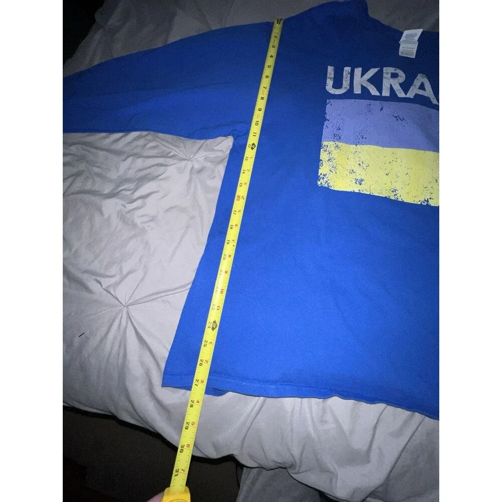 Ukraine Flag Jersey Design Unisex Crewneck Sweatshirt 2XL Pre-Owned VGC - Picture 5 of 12